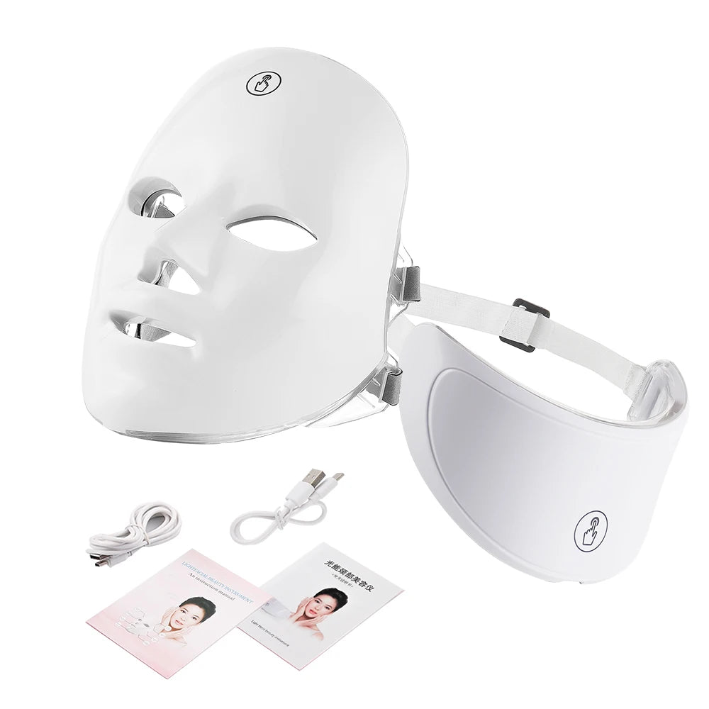 Anti-Aging LED Facial & Neck Mask (Wireless & Rechargeable)